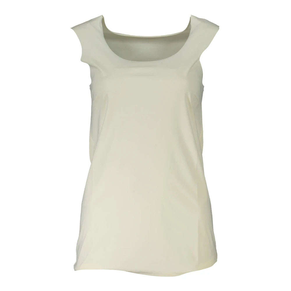 PATRIZIA PEPE Witte Tanktop met Brede Schouders White Dames