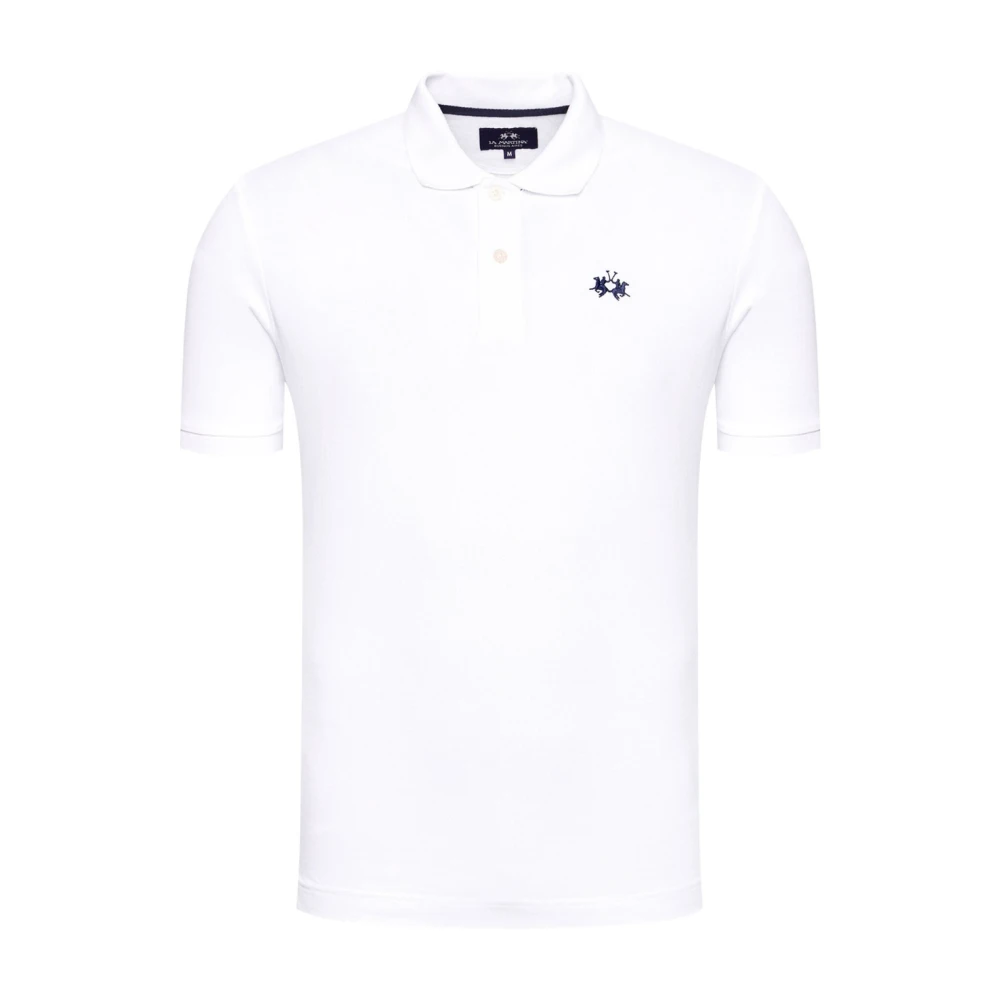La Martina Men's White Short Sleeve Cotton Pique Polo Shirt - Polo Shirts - Xl - Tops