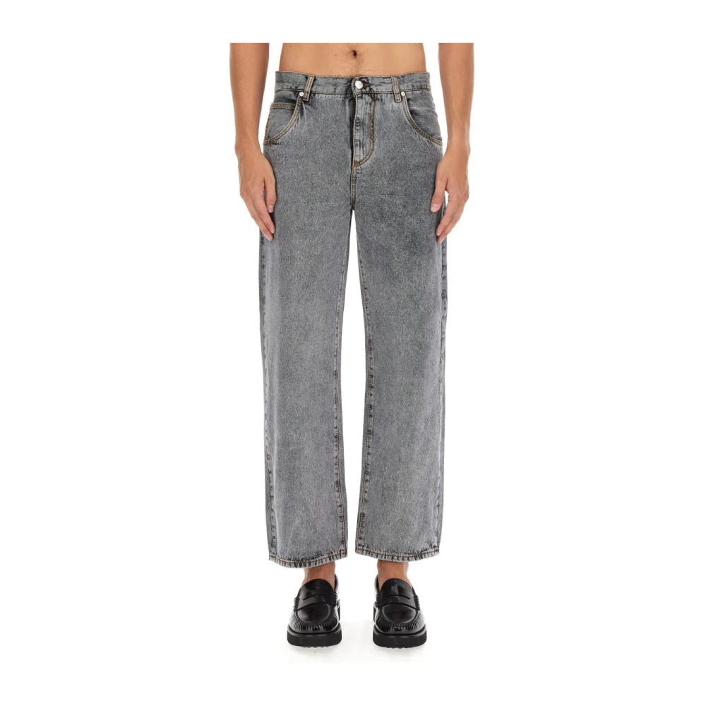 ETRO Klassieke Straight Fit Denim Jeans Gray Heren