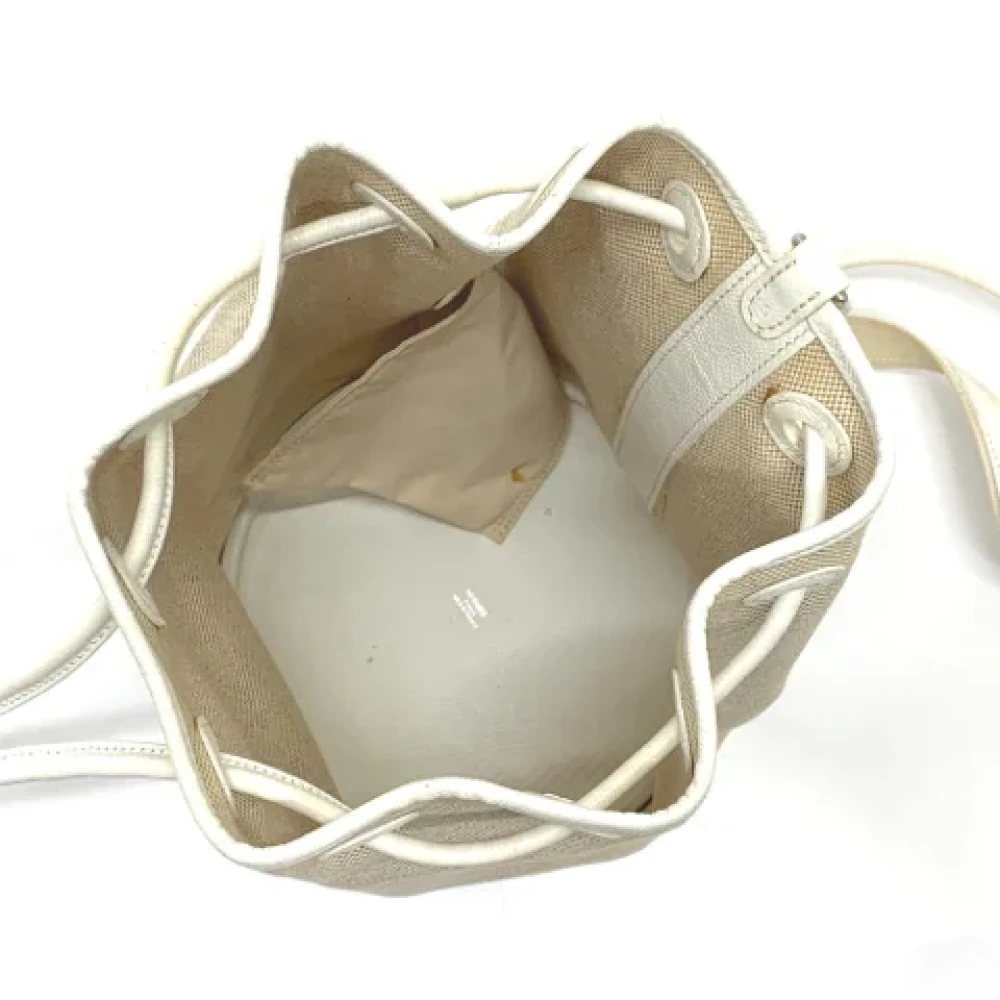 Hermès Vintage Pre-owned Fabric shoulder-bags White Dames