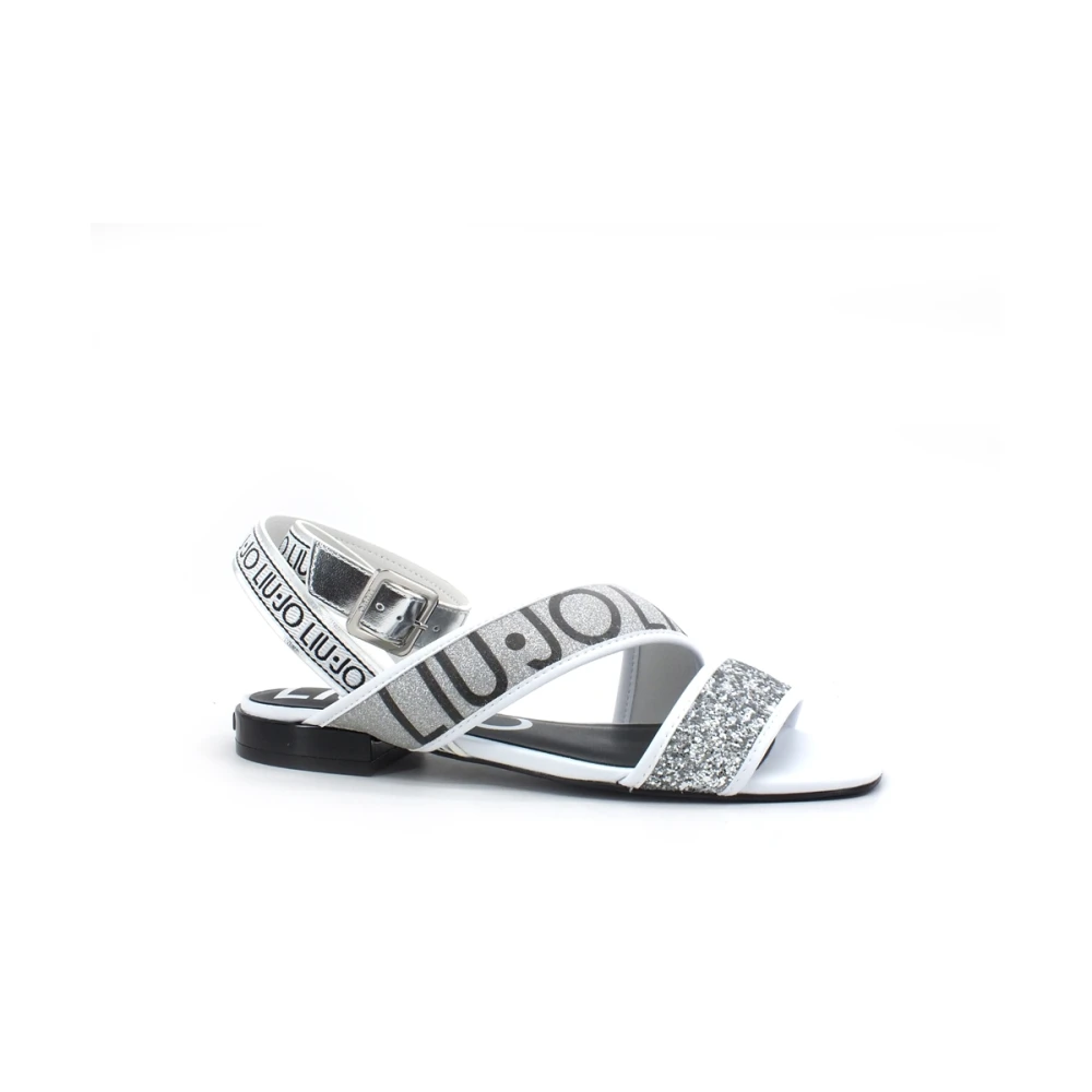 Liu Jo Women's Gray Astra 12 Sandal - Flat Sandals - 5 Uk - Shoes