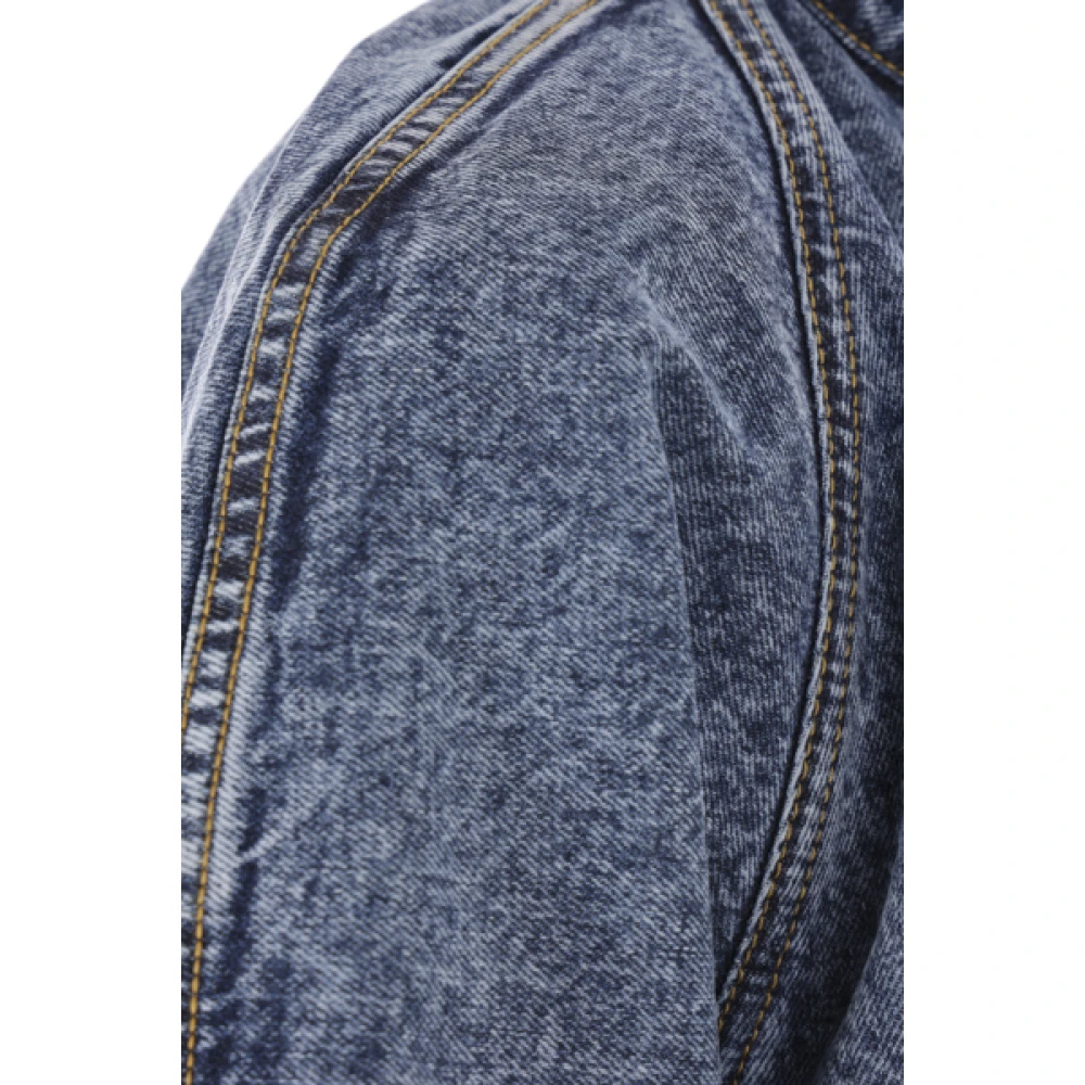 Alaïa Blauwe Denim Ritsjas Blue Dames