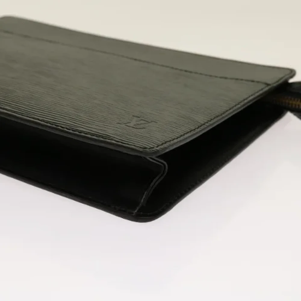 Louis Vuitton Vintage Pre-owned Leather clutches Black Dames