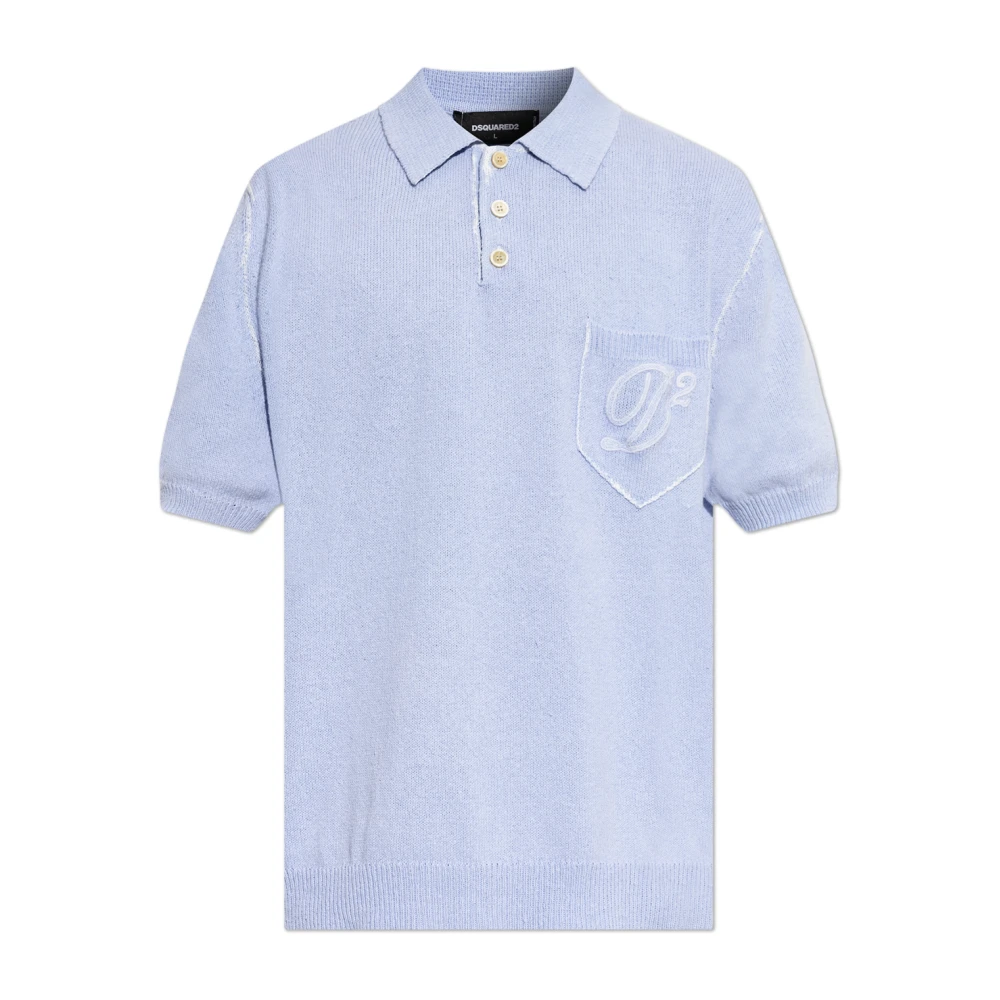 Dsquared2 Uomo Viola - Polo Con Taschino - Tops - Xl