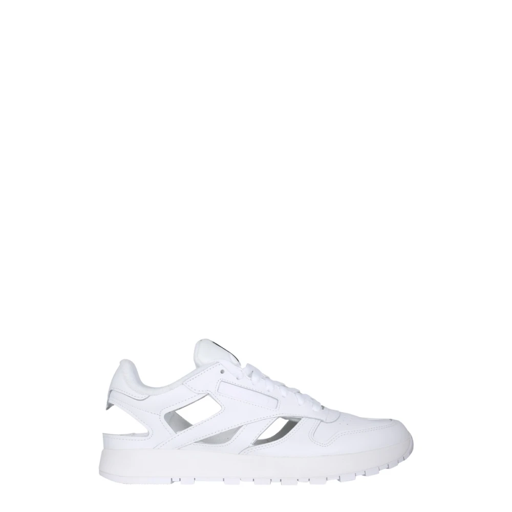 Maison Margiela Leren Sneakers met Tabi-teen Heren Schoenen Wit