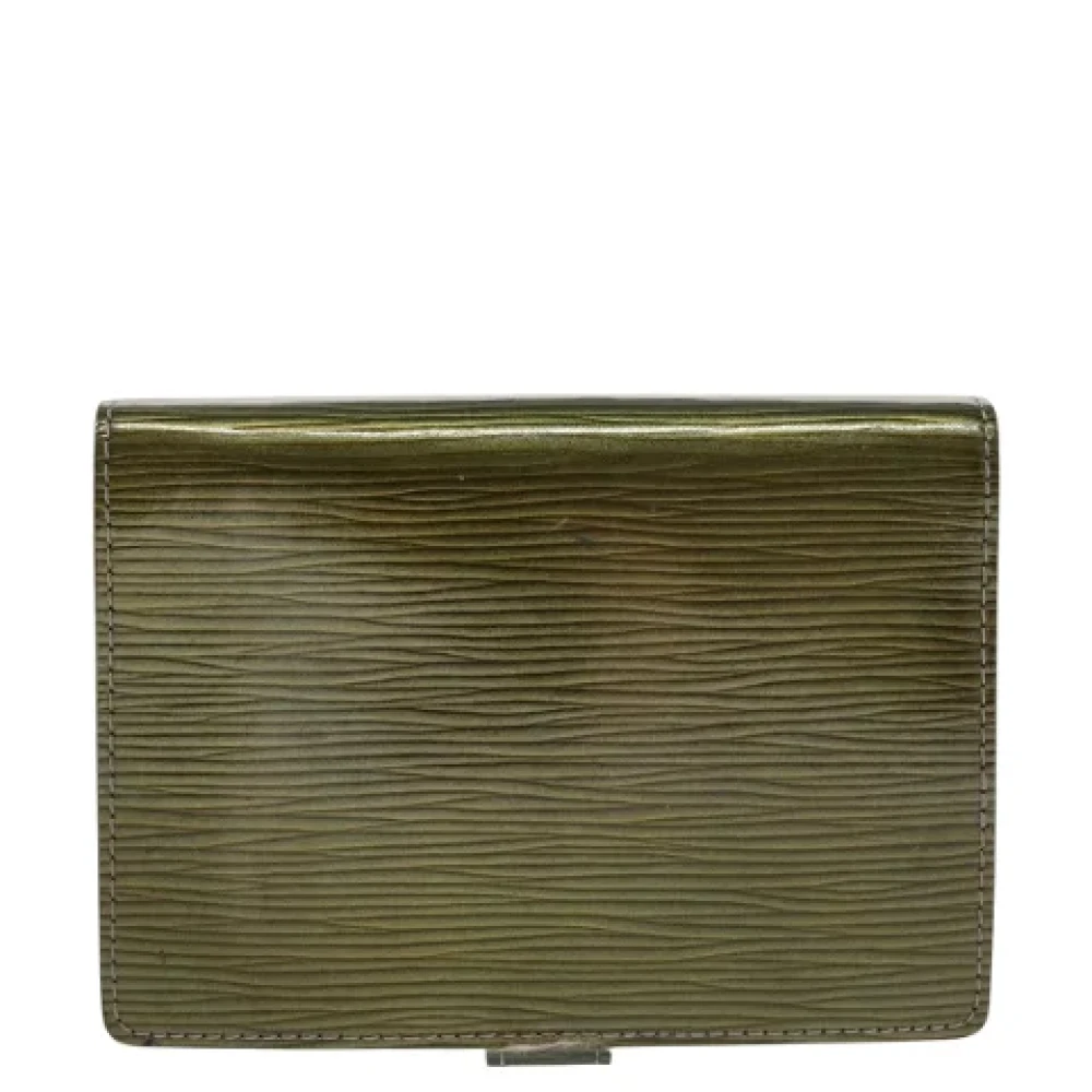 Louis Vuitton Vintage Pre-owned Leather home-office Green Dames