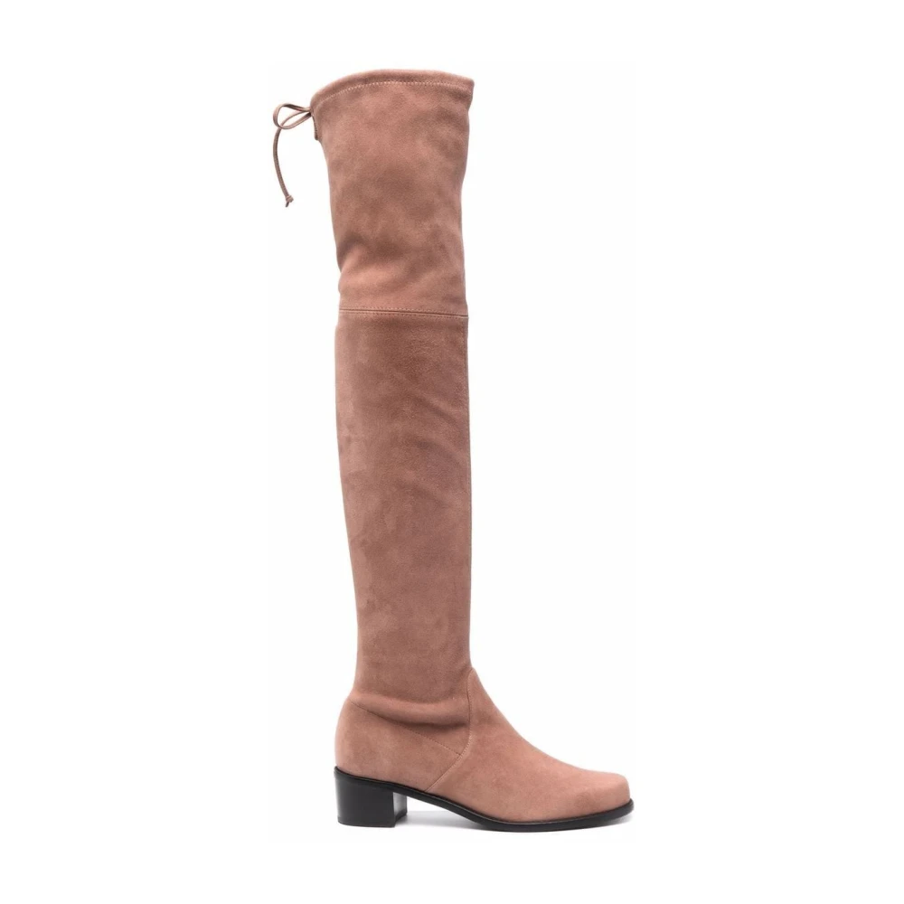 Stuart Weitzman Überknee -Stövlar, Trendiga Midland Over-knee Stövletter Beige, Dam