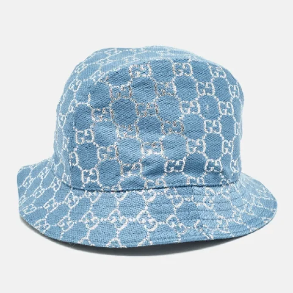 Gucci Vintage Pre-owned Canvas hats Blue Dames