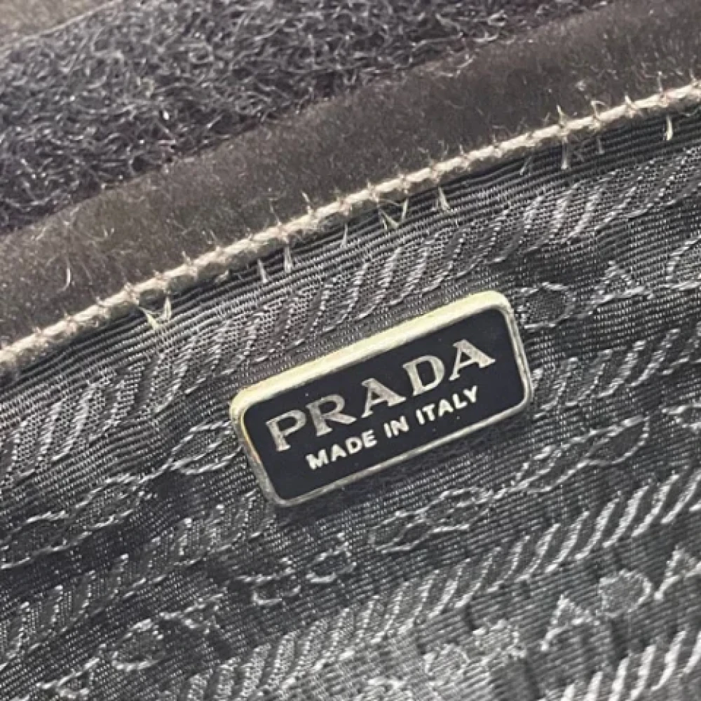 Prada Vintage Pre-owned Fabric clutches Black Dames