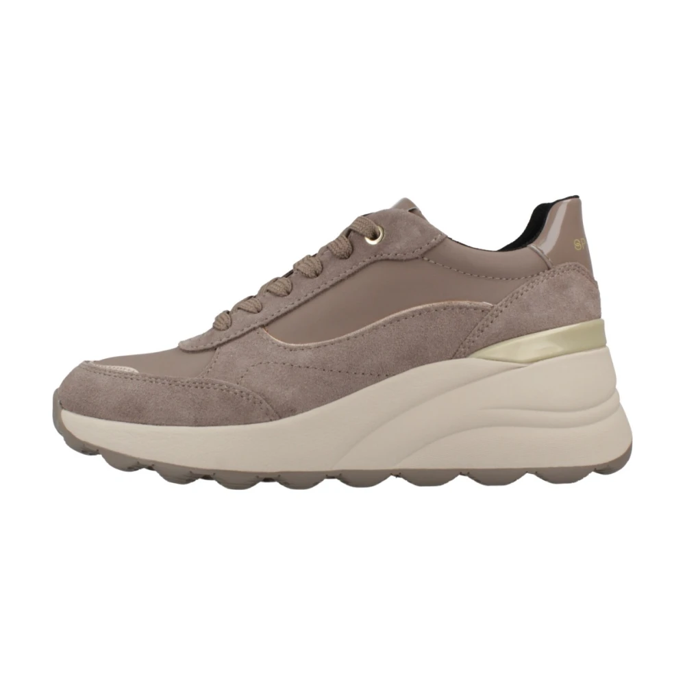 Geox Sneakers Spherica Ec13 Dames Schoenen Bruin