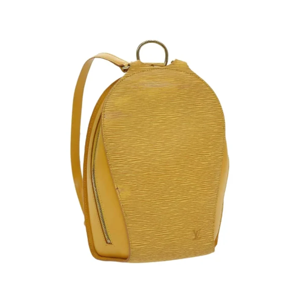 Louis Vuitton Vintage Pre-owned Leather backpacks Yellow Dames