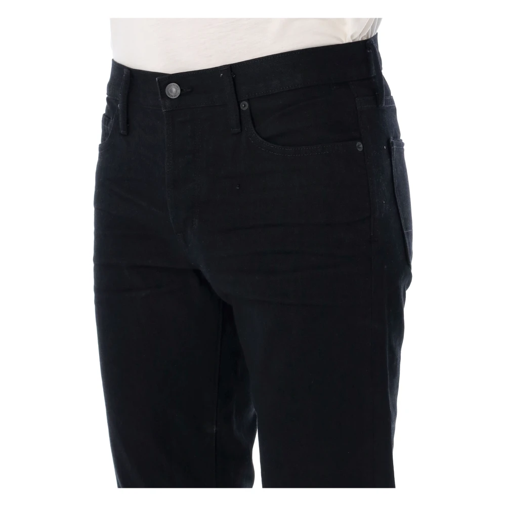 Tom Ford Zwarte Straight Fit Denim Jeans Black Heren