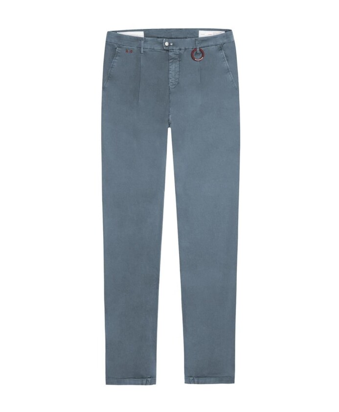 pantalon-en-coton-stretch-avec-patch-en-daim