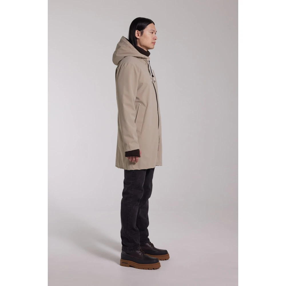Stutterheim Lichtgewicht Waterdichte Regenjas met Rits Beige Heren