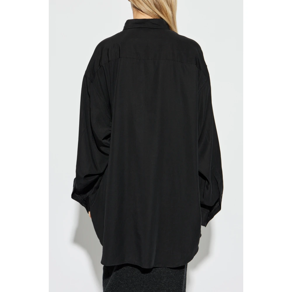Balenciaga Loszittend overhemd Black Unisex
