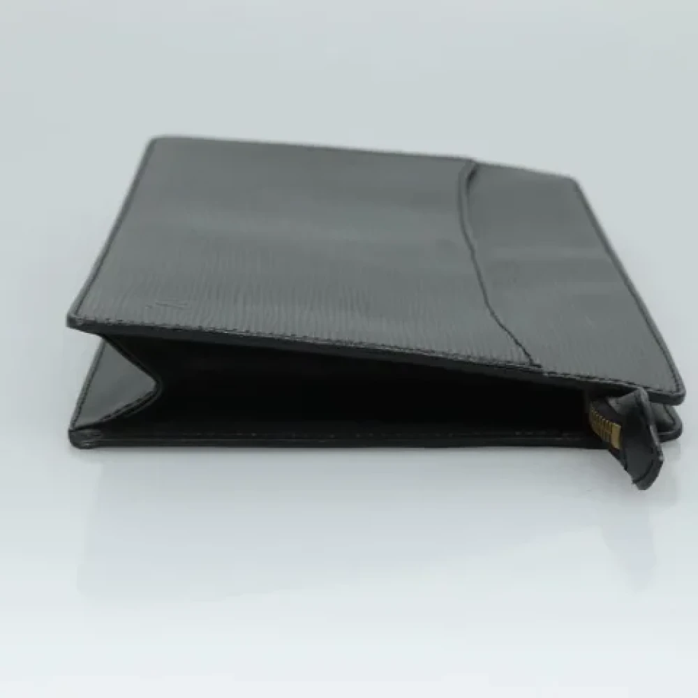 Louis Vuitton Vintage Pre-owned Leather clutches Black Dames