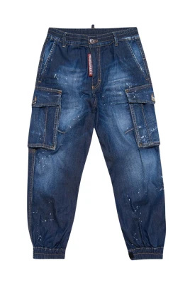 Mjuka cargobyxor med vintage-effekt
