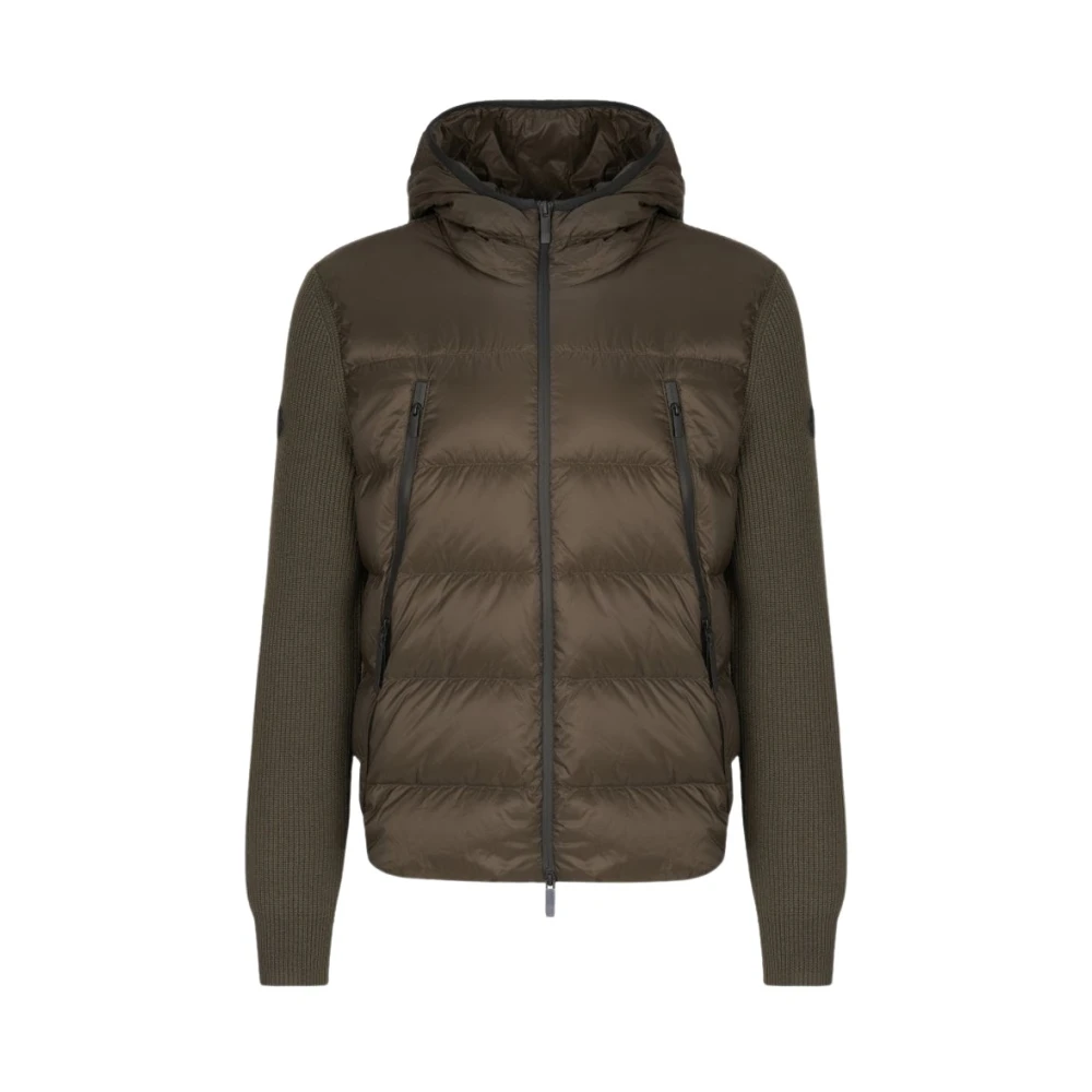 Moncler , Winter Jackets, Male, Green, M, Hybrid Hooded Jacket Size: Xl, Colour: Khaki