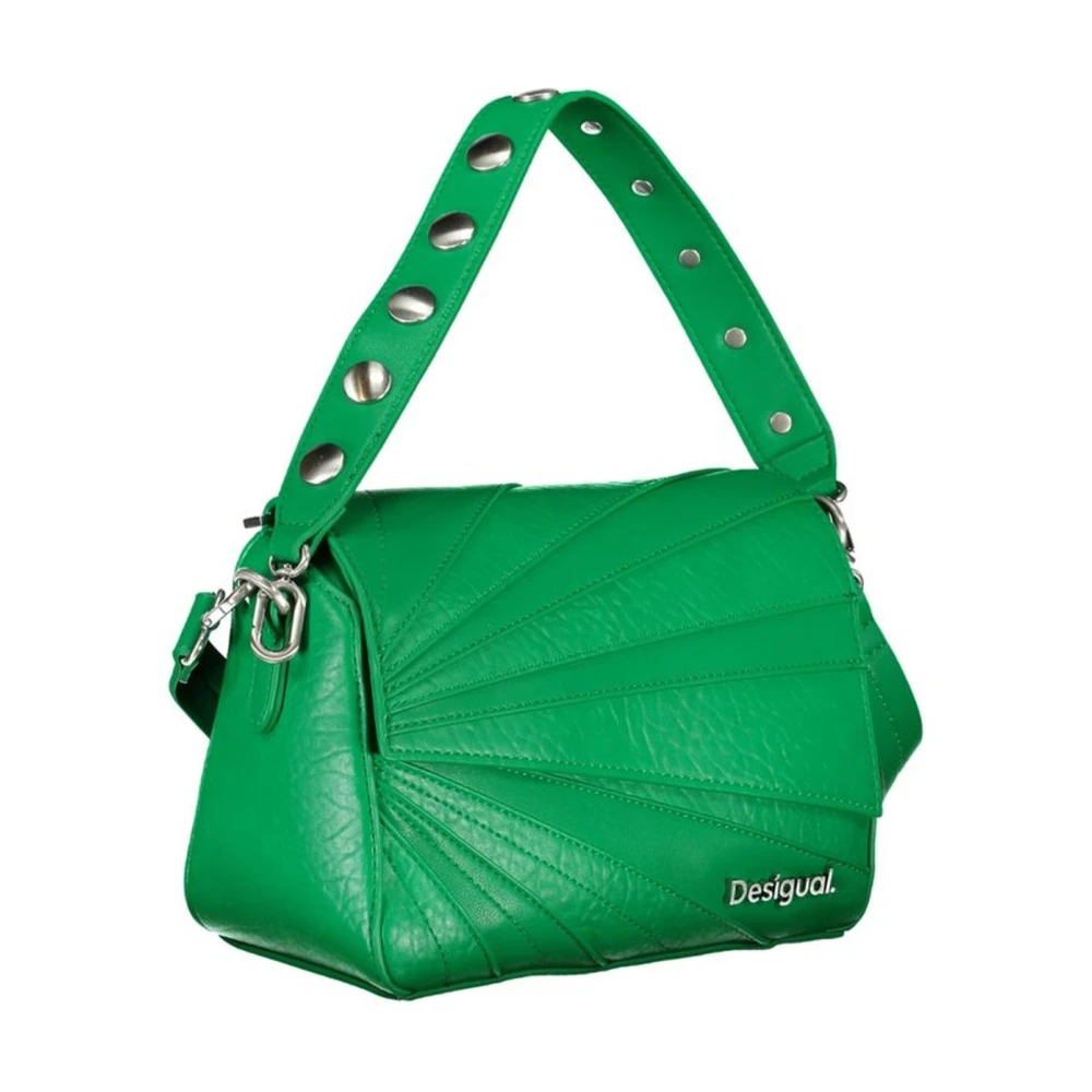 Desigual Groene Polyethyleen Handtas met Afneembare Banden Green Dames