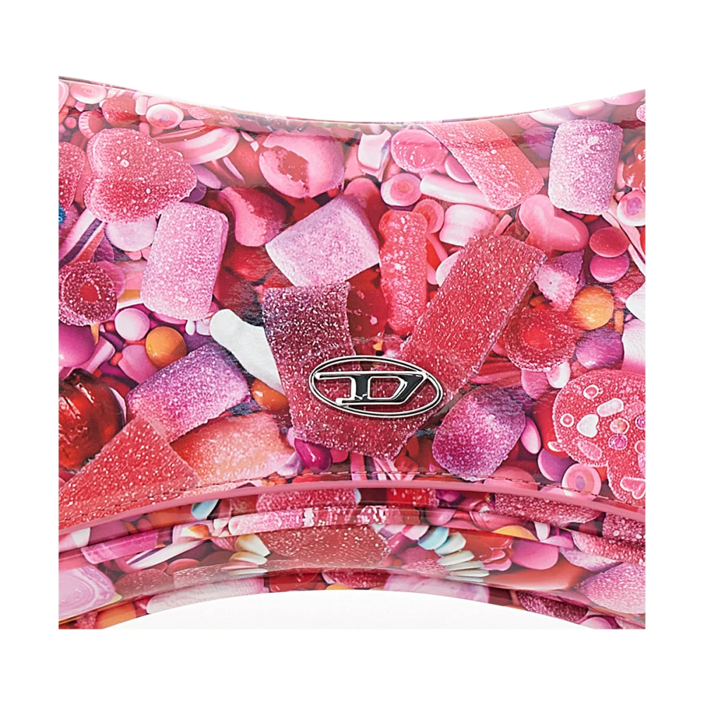 Diesel Play Pink Handtas met Grafische Print Pink Dames