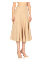 beige-viscose-linen-flared-skirt