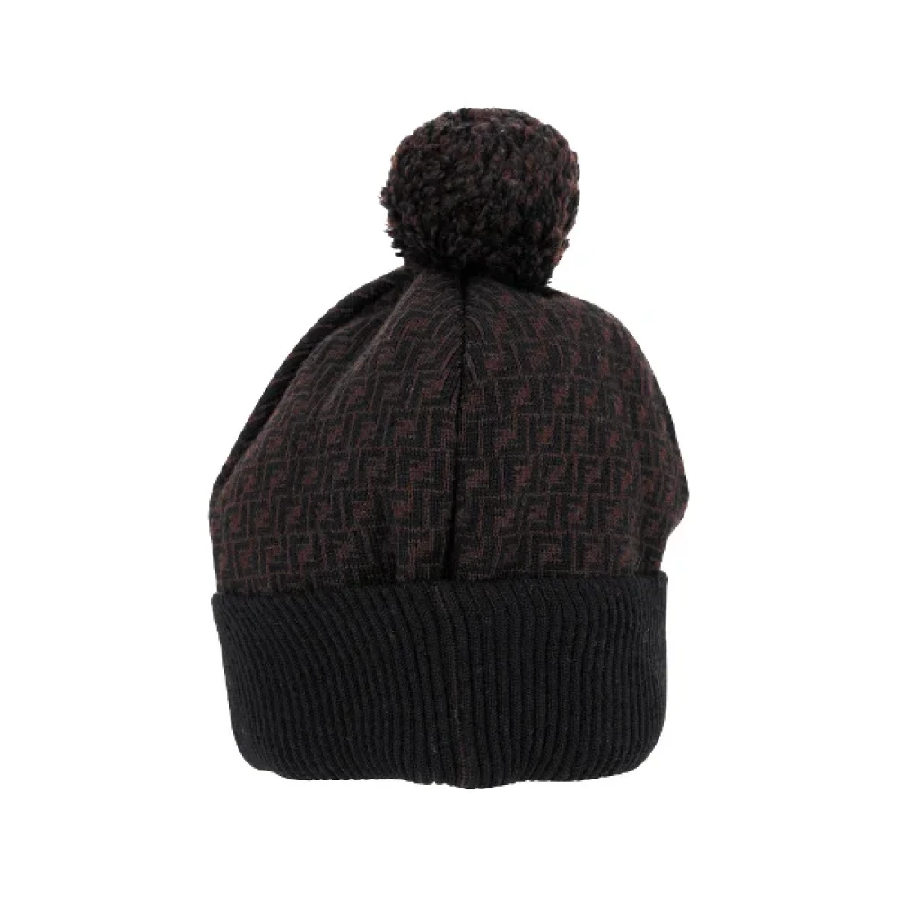 Fendi Vintage Pre-owned Wool hats Brown Dames