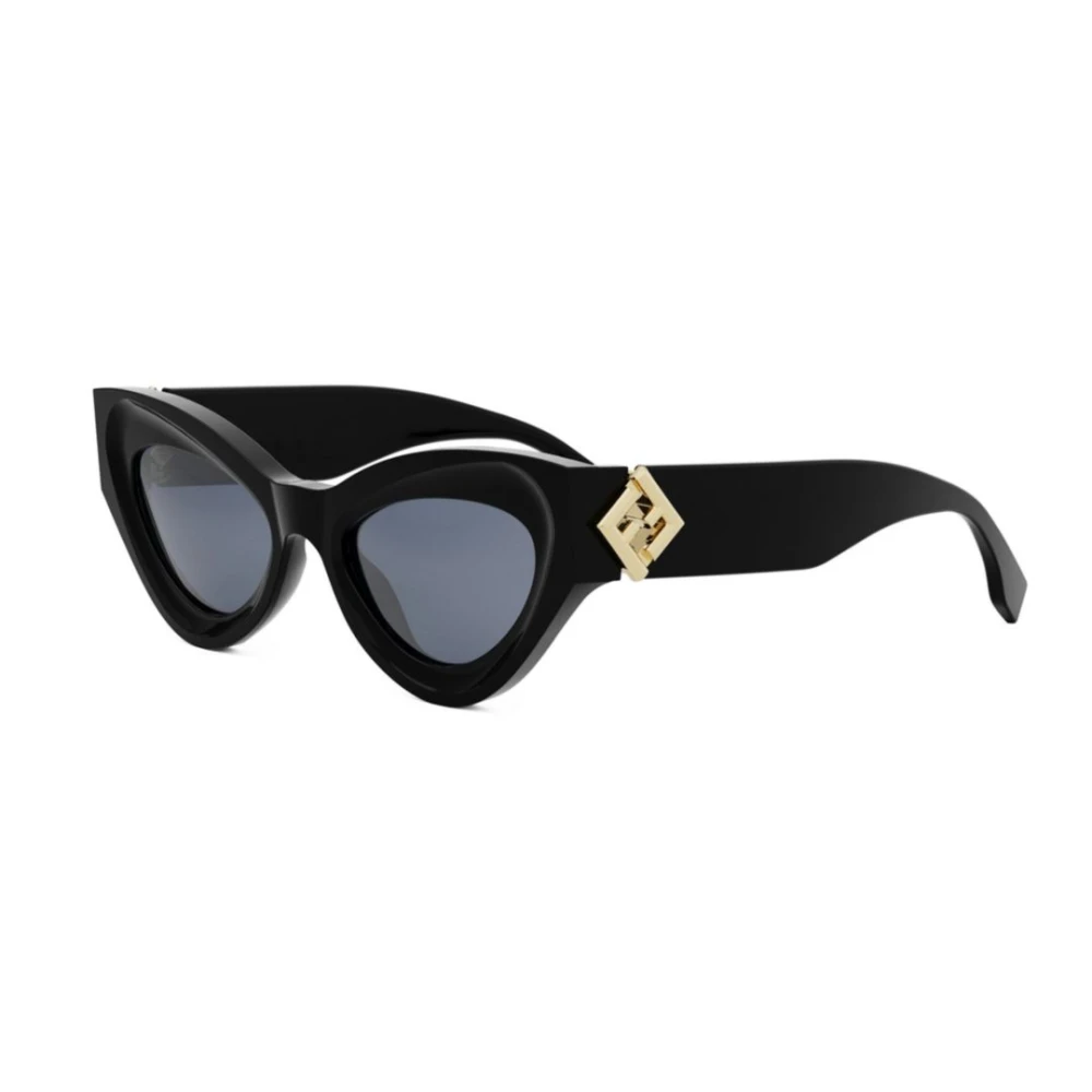 Fendi Unisex Black Sunglasses, 52 Mm, Ff Diamonds Cat Eye Sunglasses
