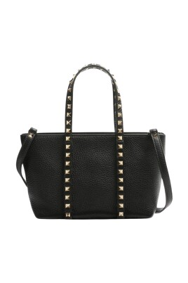 sort-rockstud-mini-tote-taske