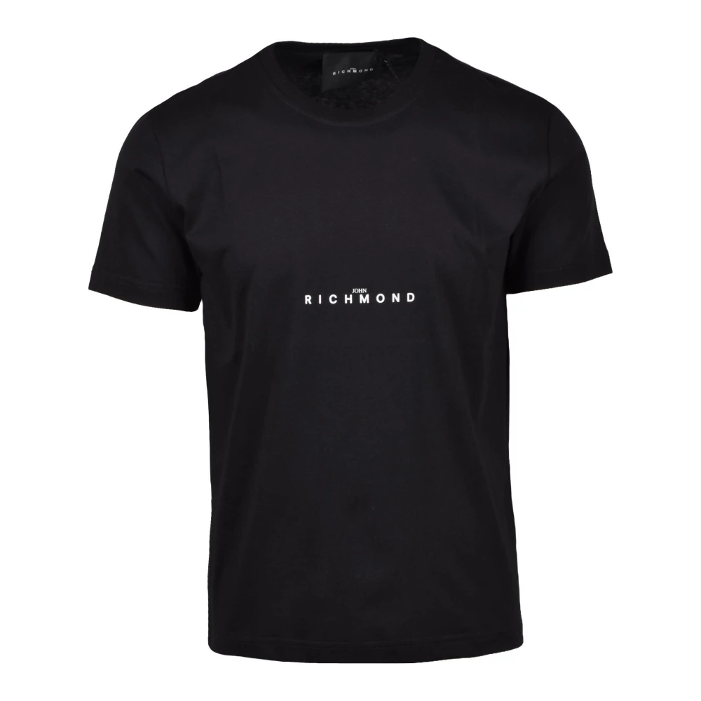 John Richmond Katoenen T-shirt Black Heren
