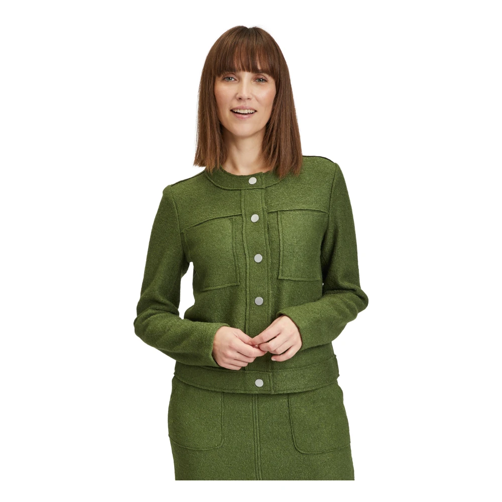 Betty Barclay Casual Blazer Jacket met Zakken Green Dames
