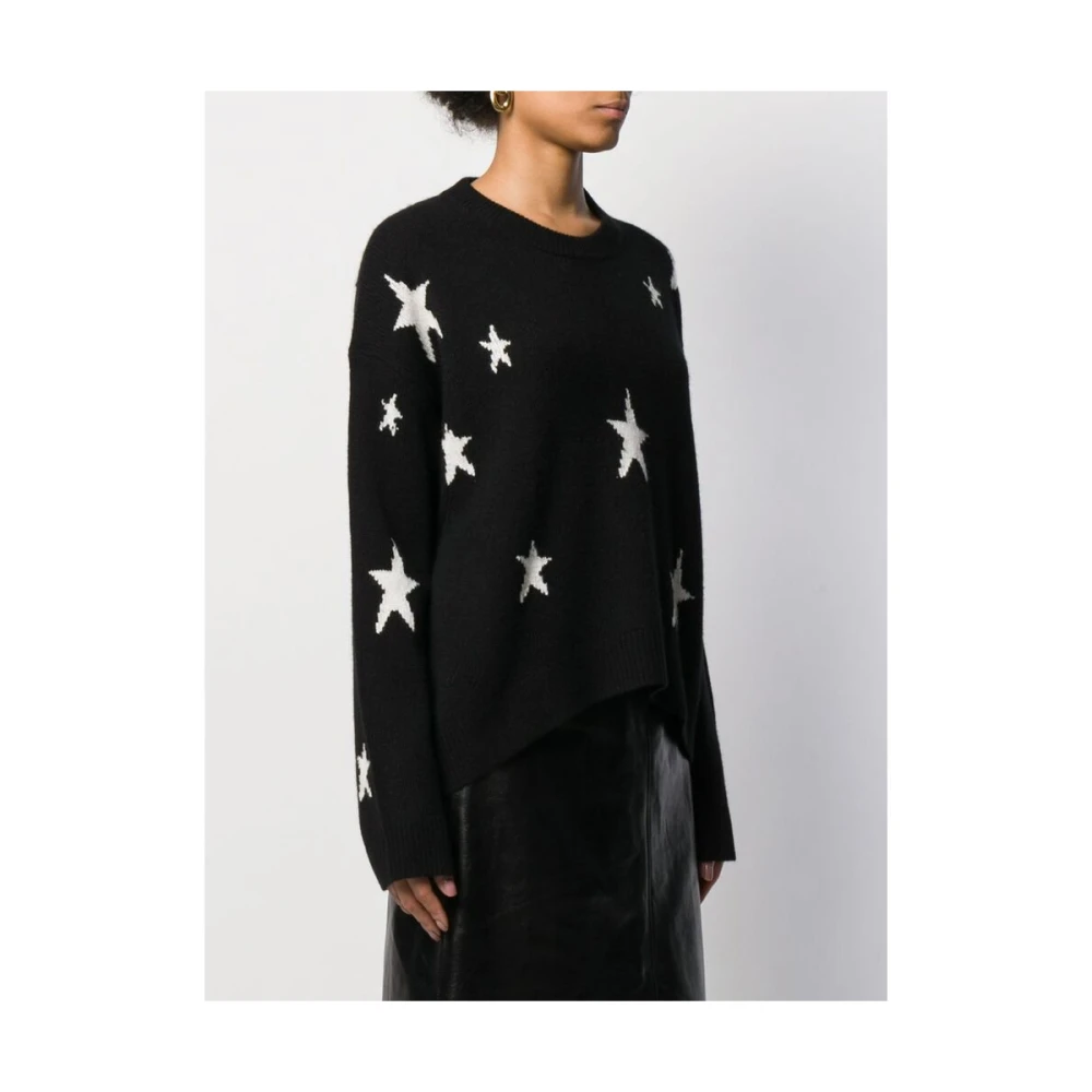 Zadig & Voltaire Zwarte Kasjmier Sterrenprint Sweater Black Dames