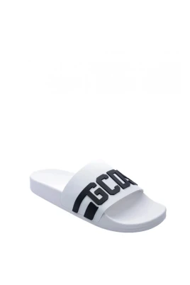 Sportiga Vita Herr Sliders med Logokedja