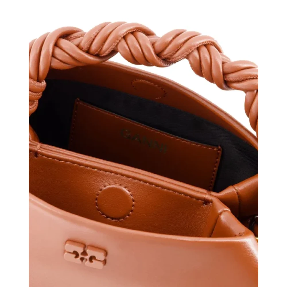 Ganni Leather handbags Brown Dames