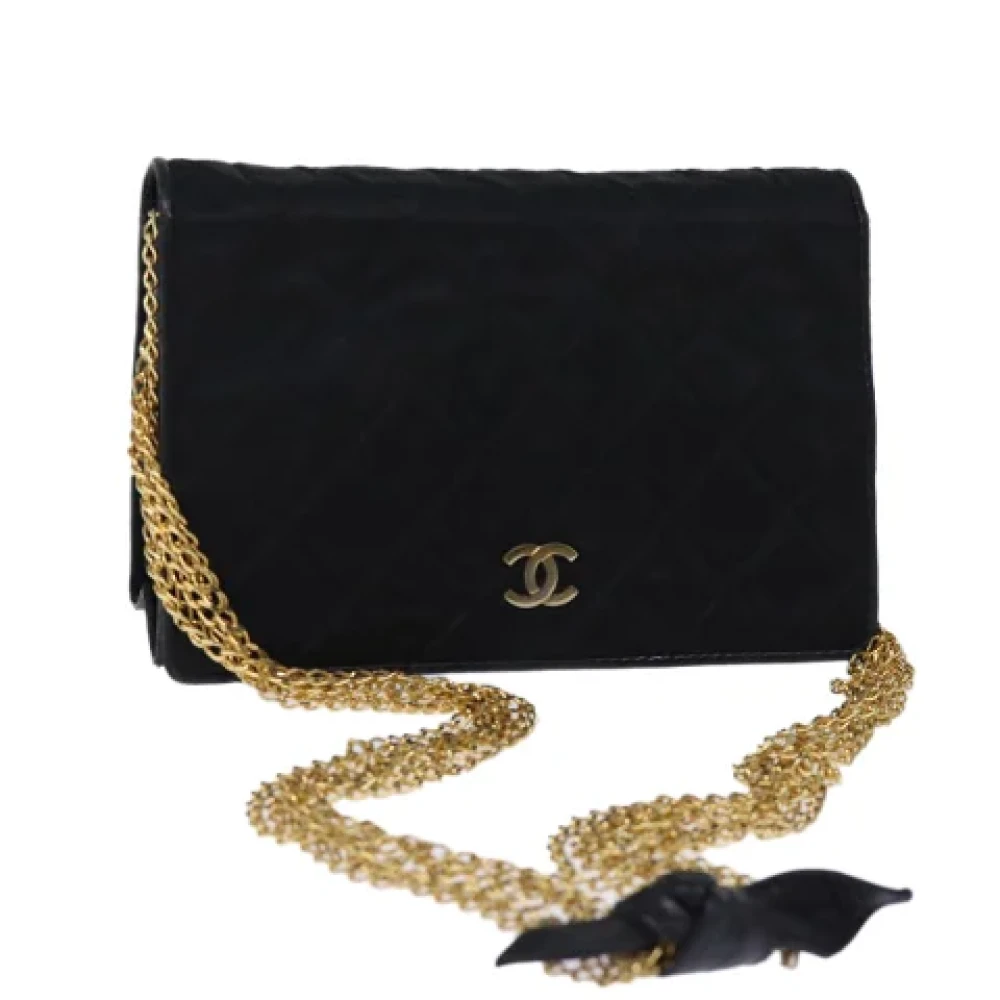 Chanel Vintage Pre-owned Satin chanel-bags Black Dames