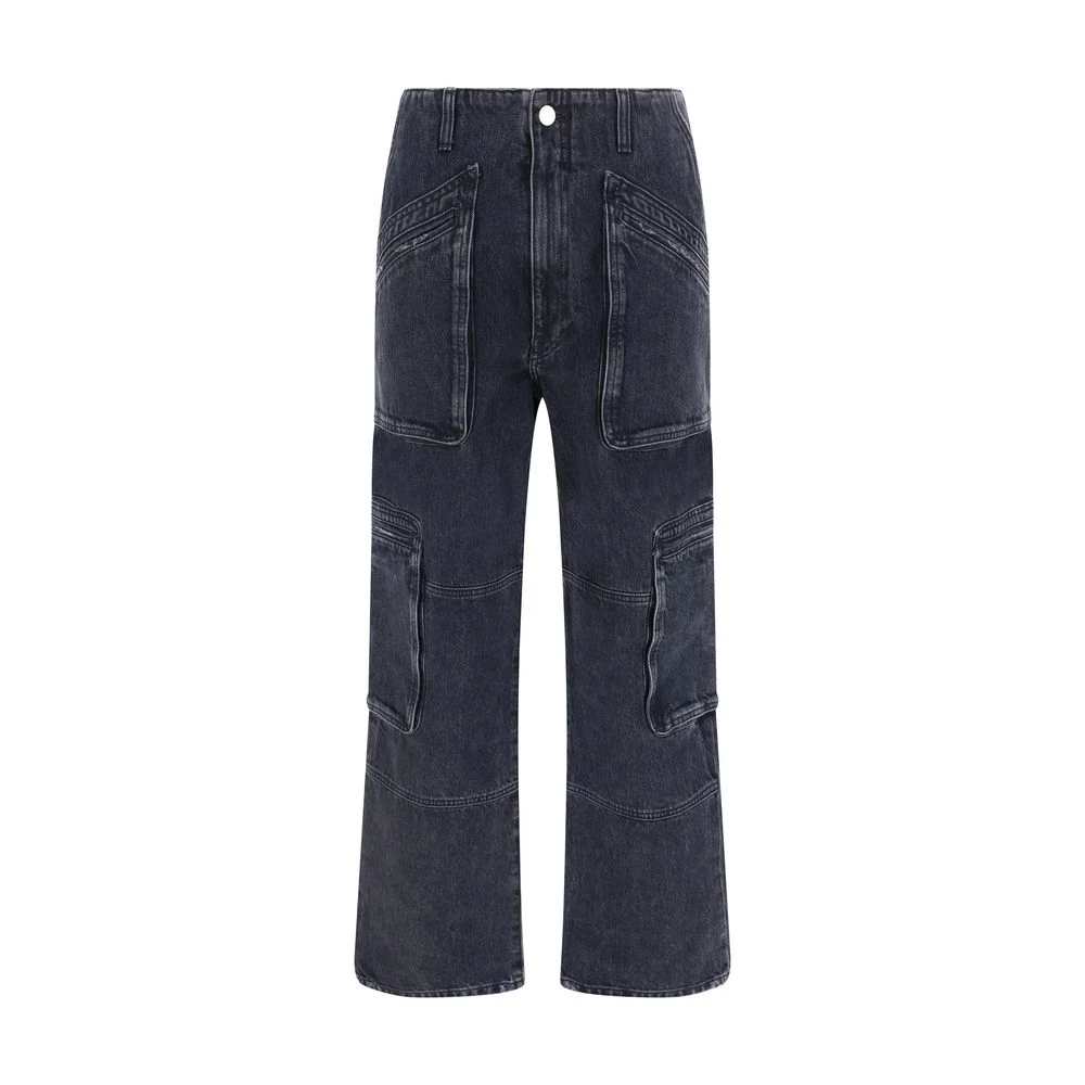 Amiri Cargo Denim Broek met Zakken Black Dames