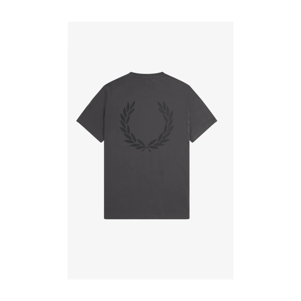 Fred Perry T-shirt met grafische print op de achterkant en lauwerkrans Gray Heren
