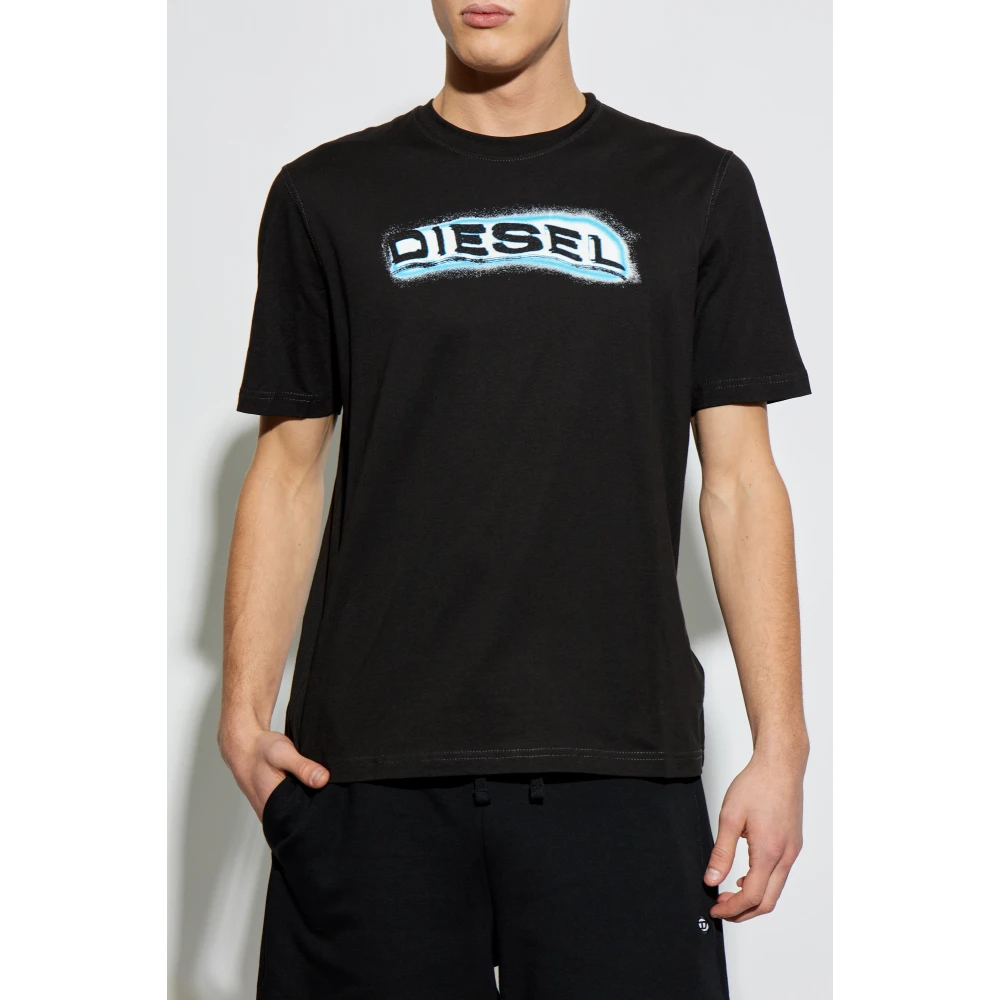Diesel T-shirt T-Adjust-R4 Black Heren
