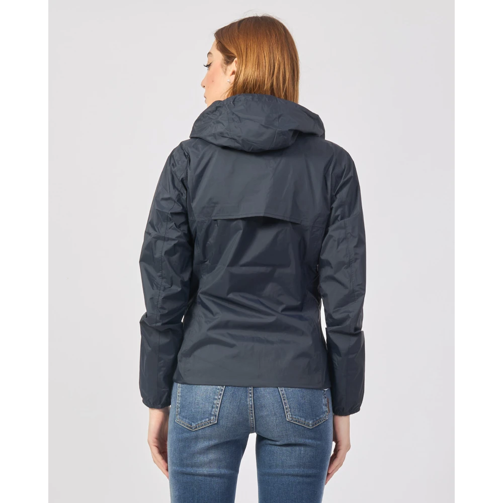 K-way Blauwe Omkeerbare Slim Fit Jas Lily Blue Dames