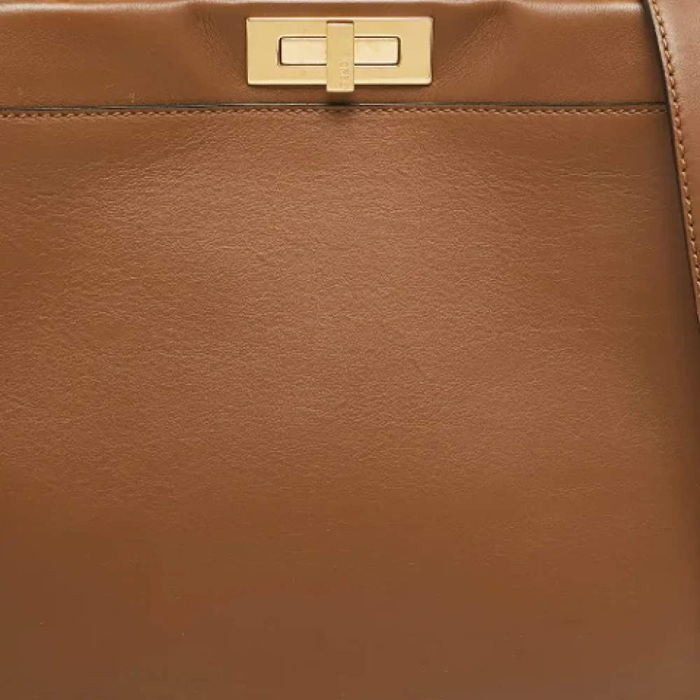 Fendi Vintage Pre-owned Leather handbags Brown Dames
