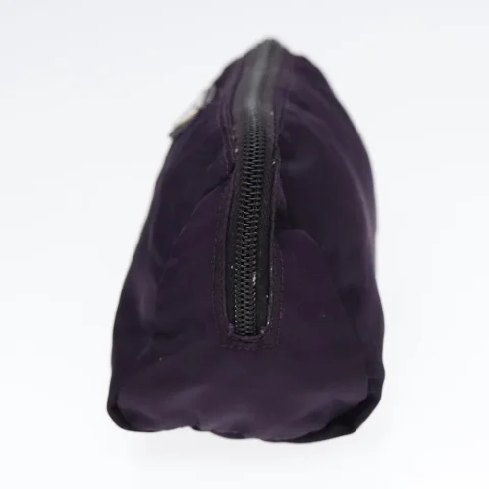 Prada Vintage Pre-owned Leather pouches Purple Dames