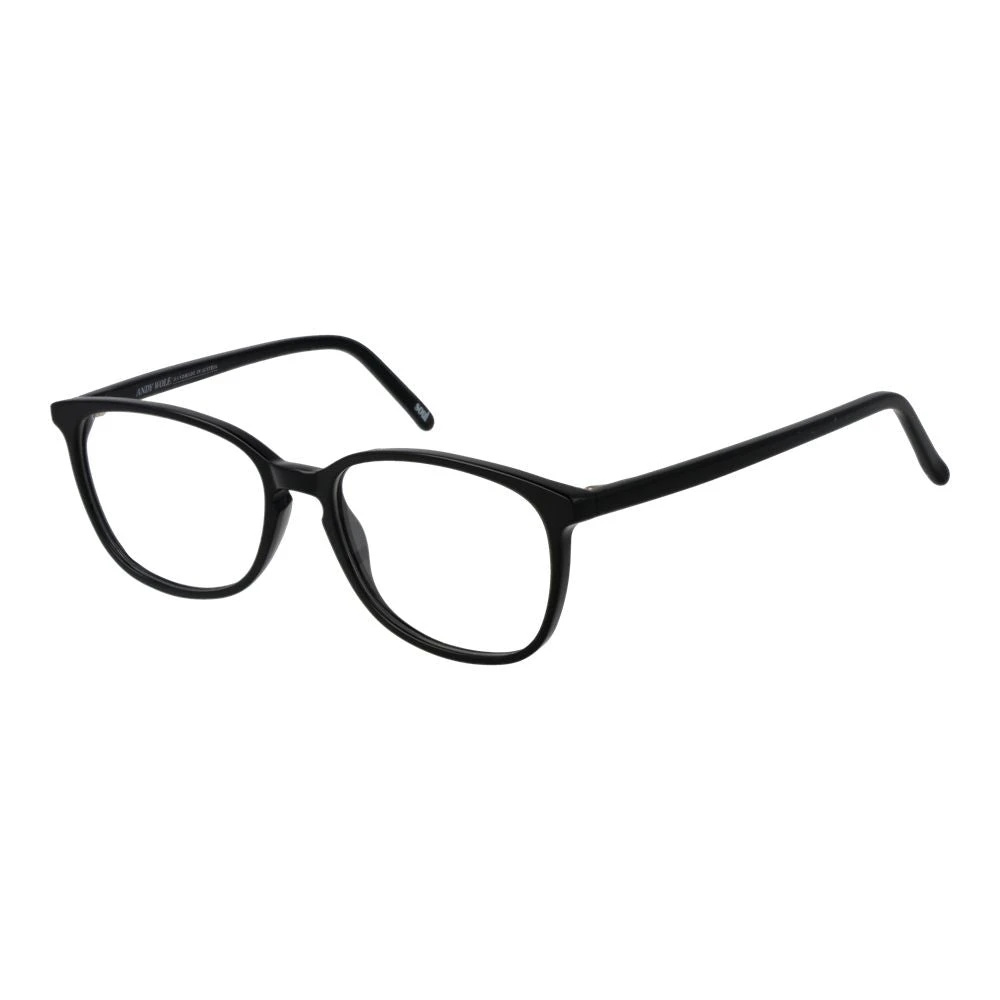 Andy Wolf Unisex Black Oval Optical Frames
