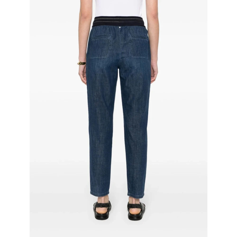 Lorena Antoniazzi Blauwe Denim Koord Tapered Jeans Blue Dames