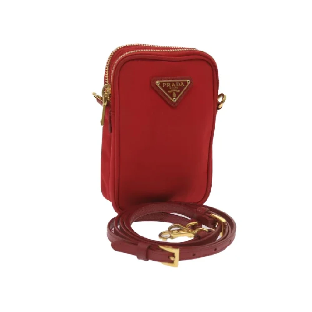Prada Vintage Pre-owned Nylon prada-bags Red Dames