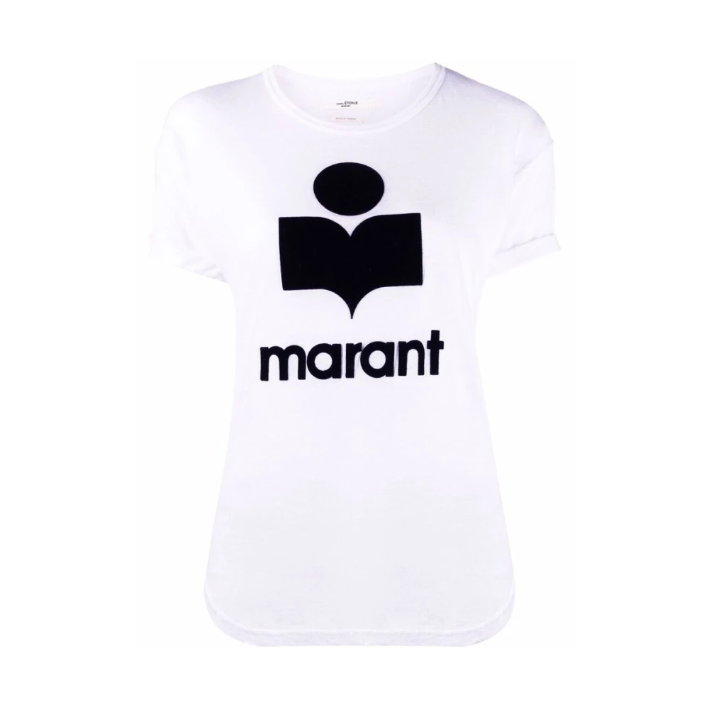 Isabel Marant Étoile Logo-print Crew Neck T-shirt White Dames