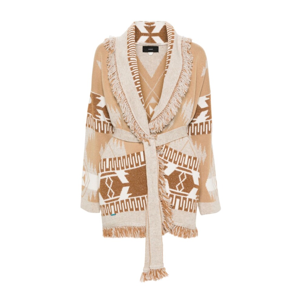 Patterned Beige Sweater Alanui Cardigans Miinto