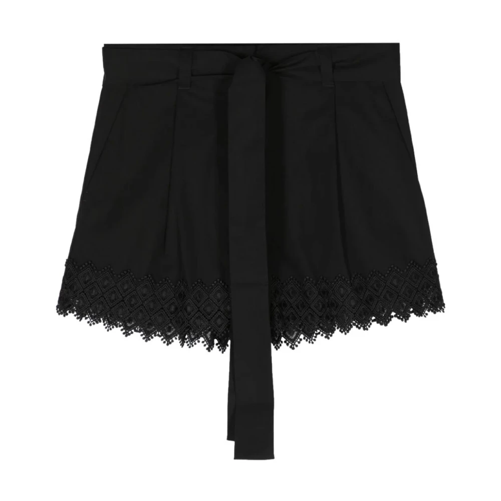Twinset Shorts met Riem in Zwart Black Dames