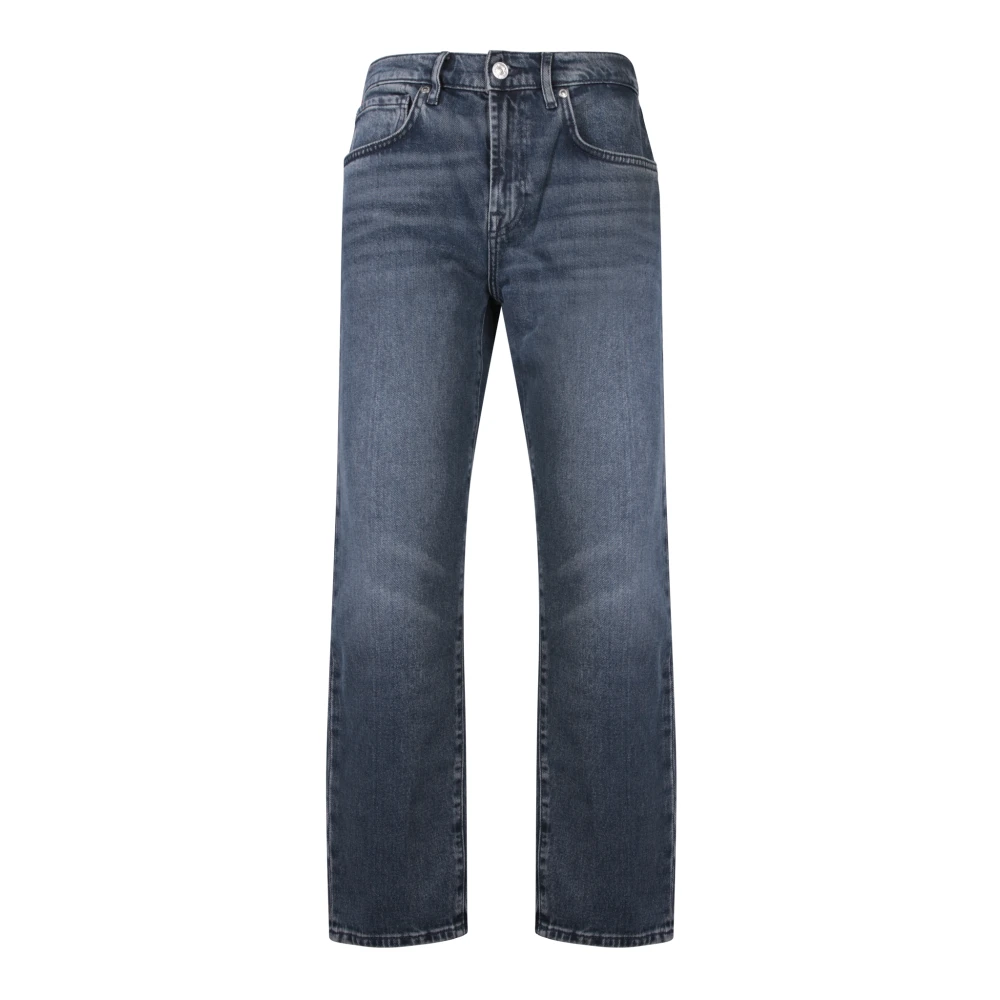 7 For All Mankind Jeans Straight Pre-owned Blue Dames