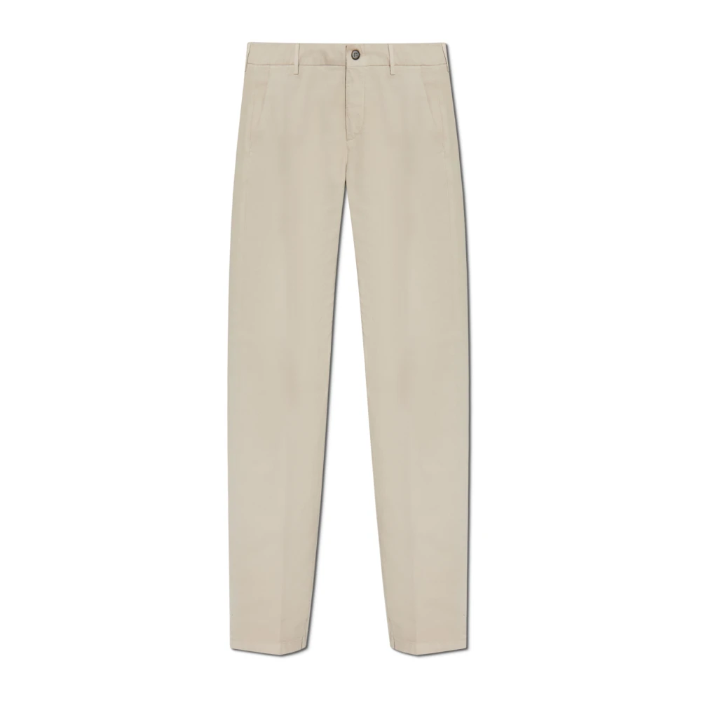 Eleventy Mannelijk Beige Geplooide Broek