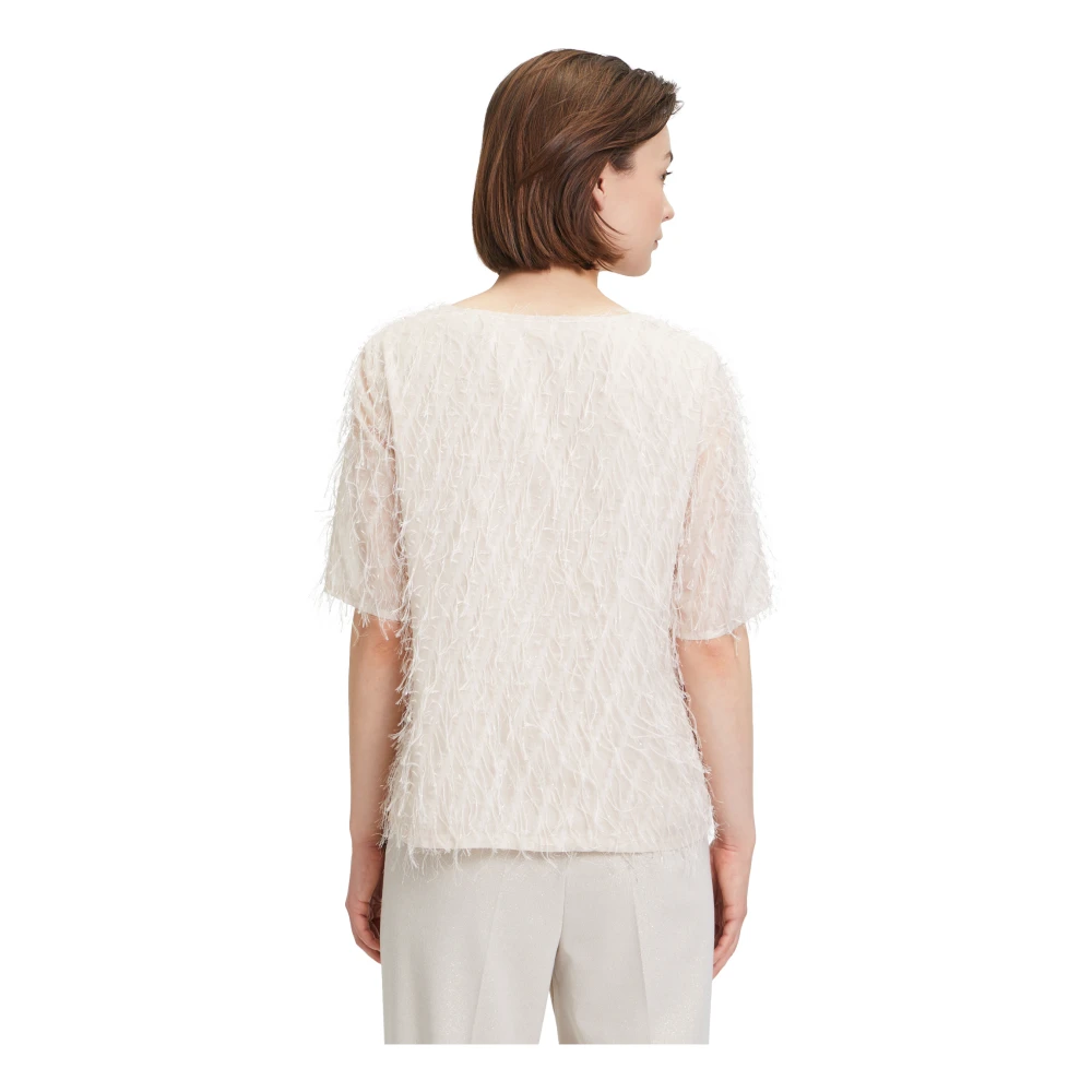 Betty & Co Korte mouw slip-on blouse Beige Dames