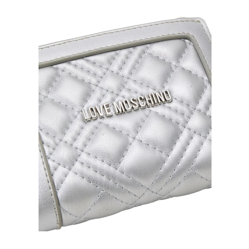 Love Moschino Stijlvolle Portemonnees en Kaarthouders Gray Dames